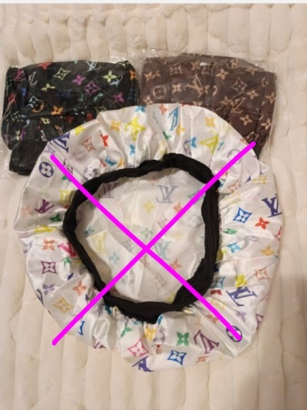 Monogram Satin Sleep Bonnet